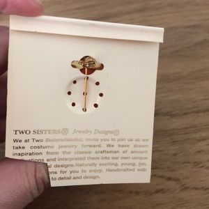 MANZHEN Antique Style Two Sisters / Best Friends Brooch Pin – Rhodium Plated Alloy Gift
